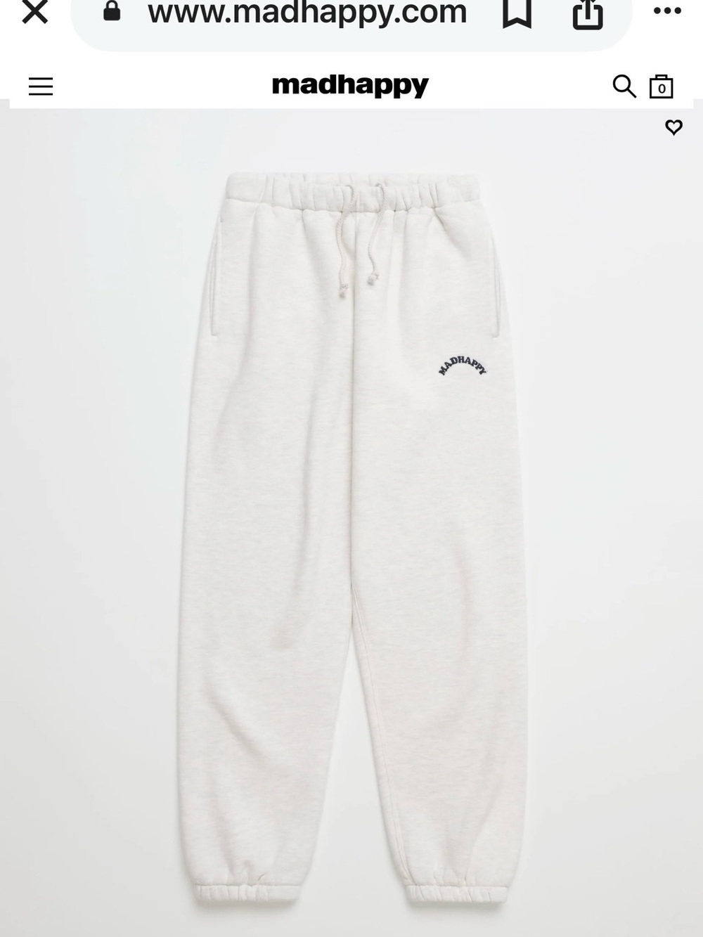 Madhappy Light Heather Gray Pull-On Joggers (ash)